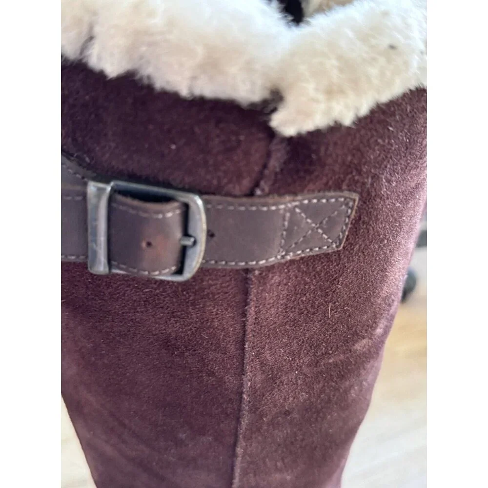 UGG Australia Women’s 10 Mischa Boots Brown Waterproof Suede Leather Winter